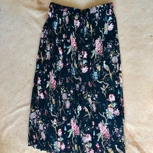 GP & J BAKER x HM black floral midi skirt
